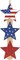 4th of July Stars Door Sign Decorations, Patriotic Star Glitter Wooden Signs Red White Blue Independence Day Wreath with Burlap, Memorial Day Door Hanger for Porch Wall Home Decor 3 Plaques